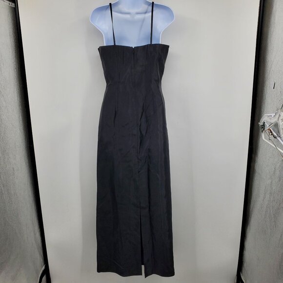 Vintage Watters and Watters Black Minimalist Cocktail Prom Classy Formal Dress 8 - Picture 2 of 7
